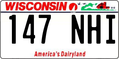 WI license plate 147NHI
