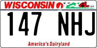 WI license plate 147NHJ