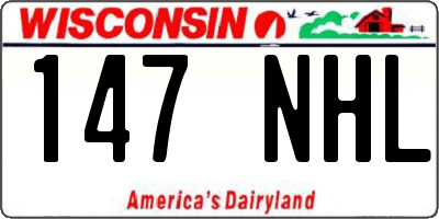 WI license plate 147NHL