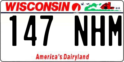 WI license plate 147NHM