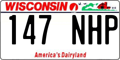 WI license plate 147NHP