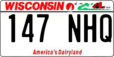 WI license plate 147NHQ