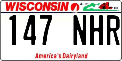 WI license plate 147NHR