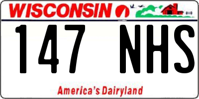WI license plate 147NHS