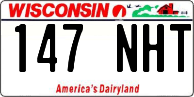 WI license plate 147NHT