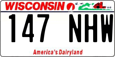 WI license plate 147NHW