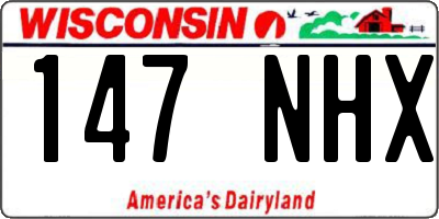 WI license plate 147NHX