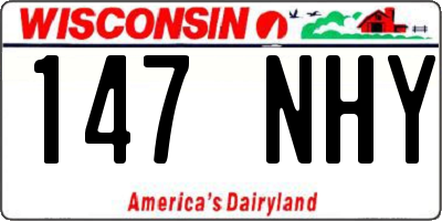 WI license plate 147NHY