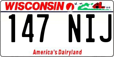 WI license plate 147NIJ