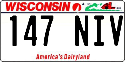 WI license plate 147NIV