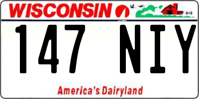 WI license plate 147NIY