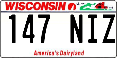 WI license plate 147NIZ