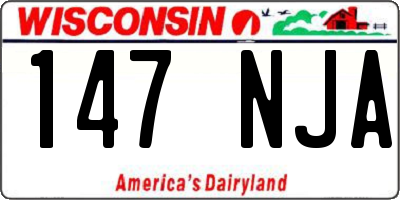 WI license plate 147NJA