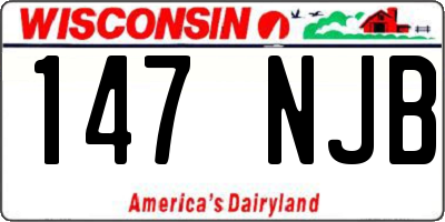 WI license plate 147NJB