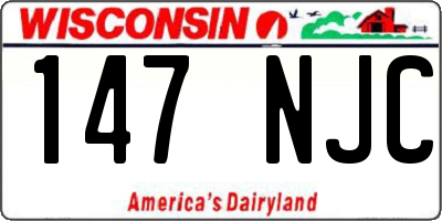 WI license plate 147NJC