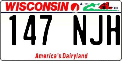 WI license plate 147NJH