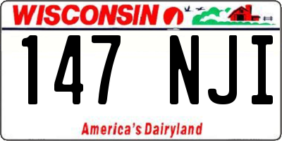WI license plate 147NJI