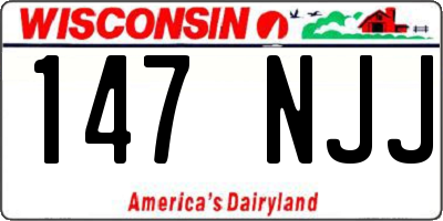 WI license plate 147NJJ