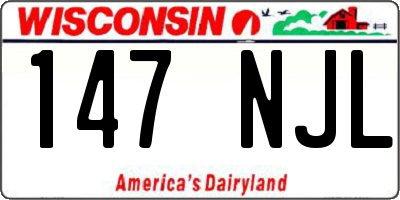 WI license plate 147NJL