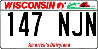 WI license plate 147NJN