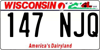 WI license plate 147NJQ