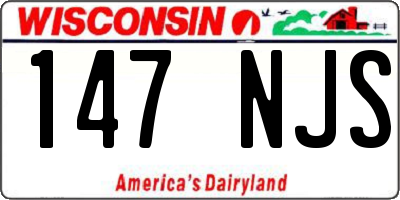 WI license plate 147NJS