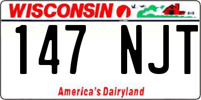 WI license plate 147NJT