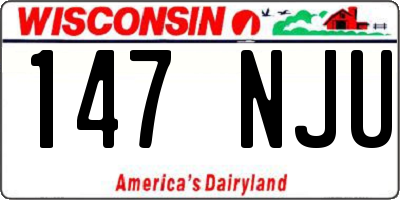 WI license plate 147NJU