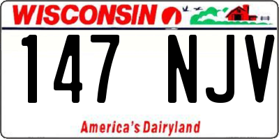 WI license plate 147NJV