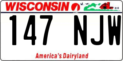 WI license plate 147NJW