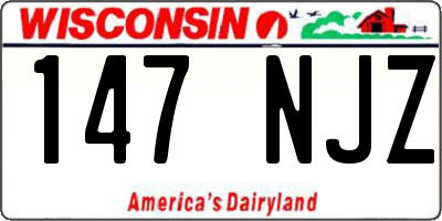WI license plate 147NJZ