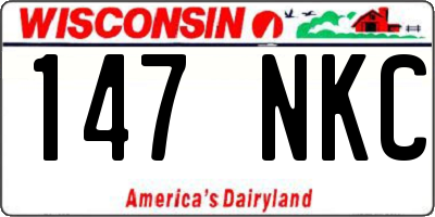 WI license plate 147NKC