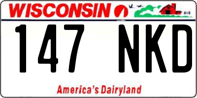 WI license plate 147NKD