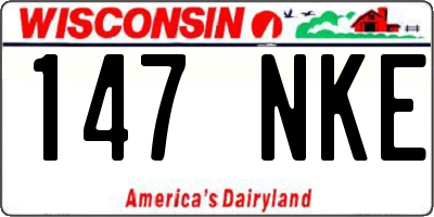 WI license plate 147NKE