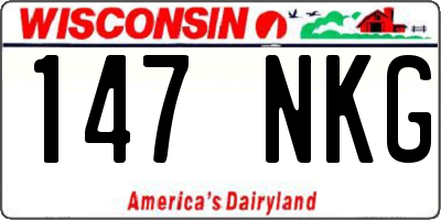 WI license plate 147NKG