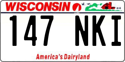WI license plate 147NKI
