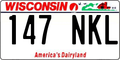 WI license plate 147NKL