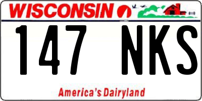 WI license plate 147NKS