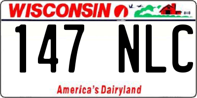 WI license plate 147NLC