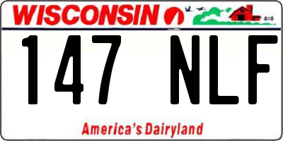 WI license plate 147NLF
