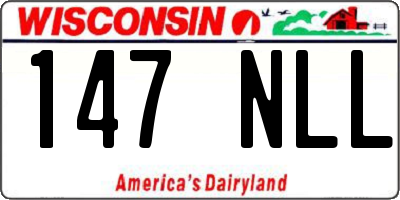 WI license plate 147NLL