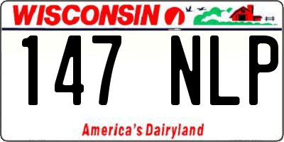WI license plate 147NLP