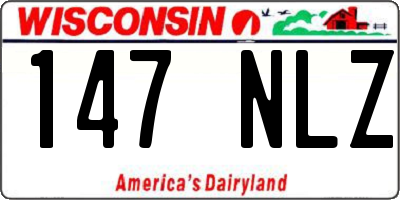 WI license plate 147NLZ