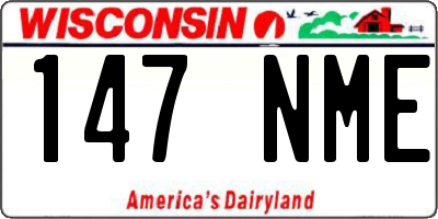 WI license plate 147NME