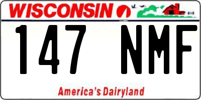 WI license plate 147NMF