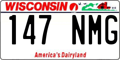 WI license plate 147NMG