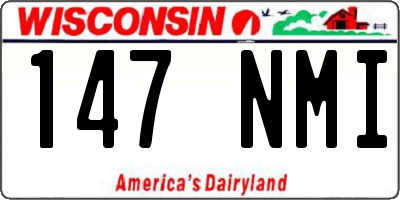 WI license plate 147NMI