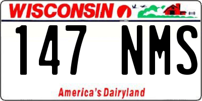 WI license plate 147NMS