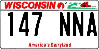 WI license plate 147NNA