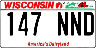WI license plate 147NND